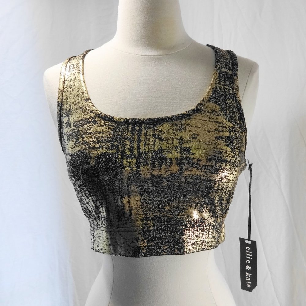 NWT ELLIE & KATE Gold & Black 2pc Pants & Top SM